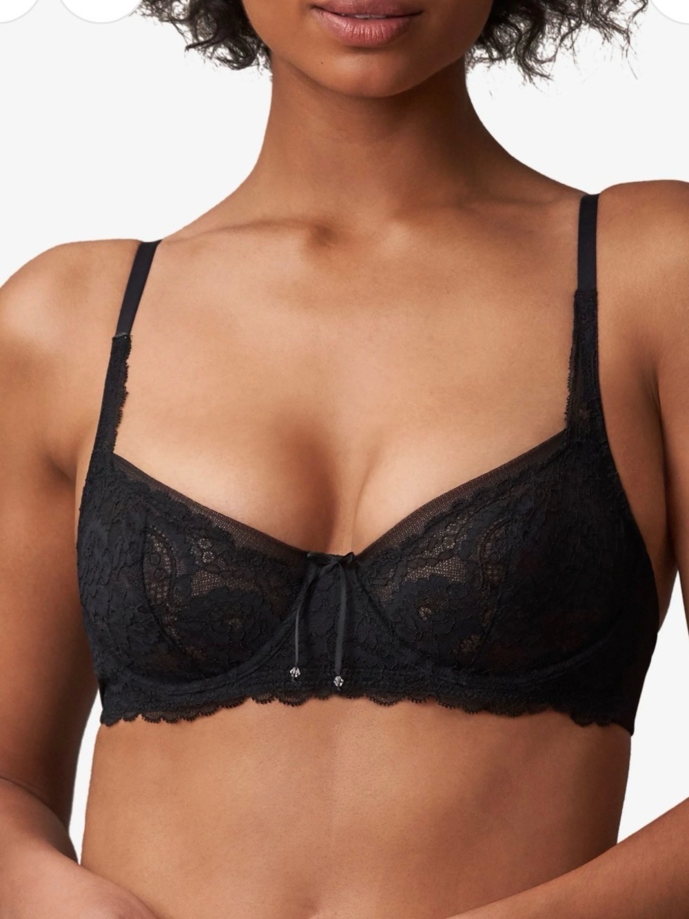 Skarlett Blue Black Lace Underwire Bra 34D NWT